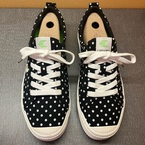 Cariuma Black Polka Dots Canvas Sneakers